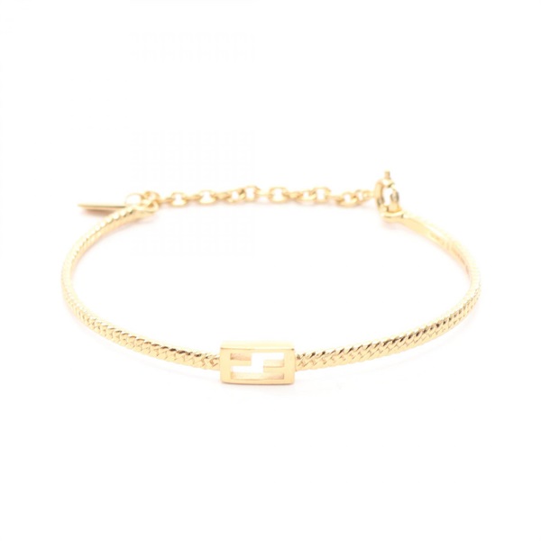 FENDI baguette Bracelet Gold Plated Gold Used Women 16.5cm
