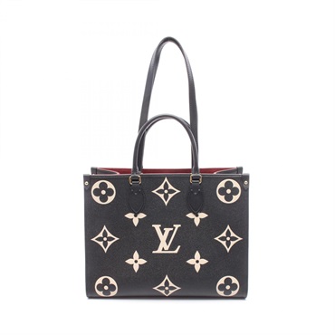 LOUIS VUITTON OnTheGo MM Tote Shouder Handbag M45495 Monogram empreinte leather