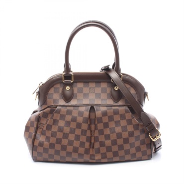 LOUIS VUITTON Trevi PM shoulder Handbag N51997 Damier Ebene used women