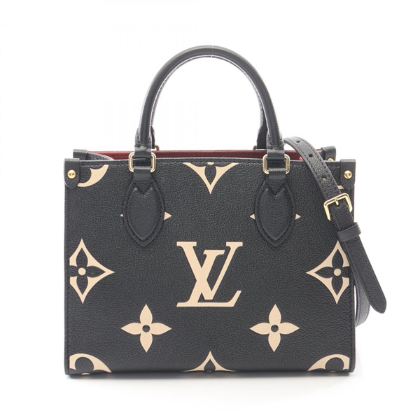 LOUIS VUITTON OnTheGo PM Bicolor shoulder crossbody tote Handbag M45659 leather
