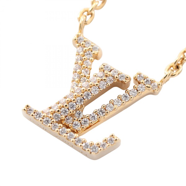 LOUIS VUITTON Collier LV Iconic Necklace pendant Gold Plated Rhinestone Used