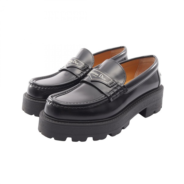 Christian Dior Dior Boy Platform loafers shoes #36 leather Black Used Women