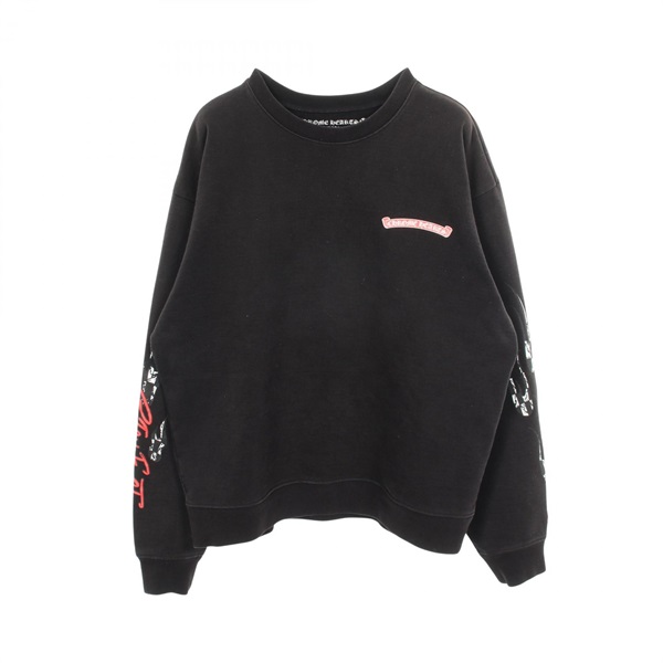 CHROME HEARTS MATTY BOY Stay Fast Print Sweatshirt cotton Black Used mens size L