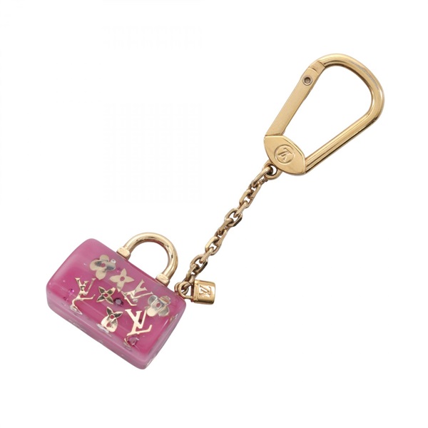 LOUIS VUITTON Porto cles Speedy inclusion key ring M65024 Resin metal Pink Used