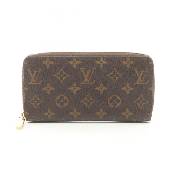 LOUIS VUITTON Zippy long wallet M60017 Monogram canvas Brown Used unisex LV