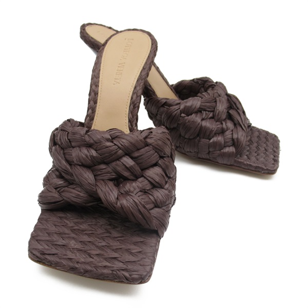 BOTTEGA VENETA Sandals 652860V0GM0 Raffia Brown Used Women #36