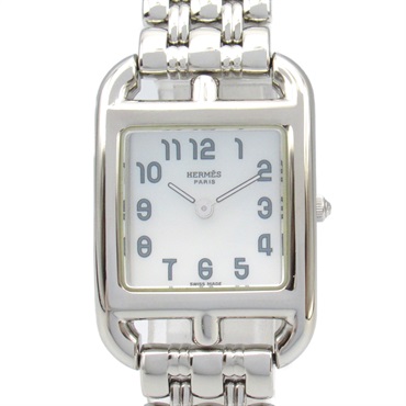 HERMES Cape Cod Wrist Watch CC1.210 Quartz Stainless Steel Used Women