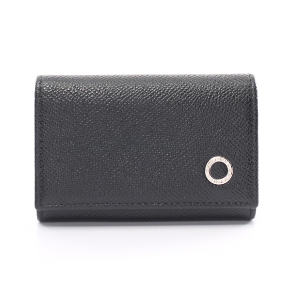 BVLGARI BVLGARI six hooks key holder case 288605 leather Black Used mens SHW