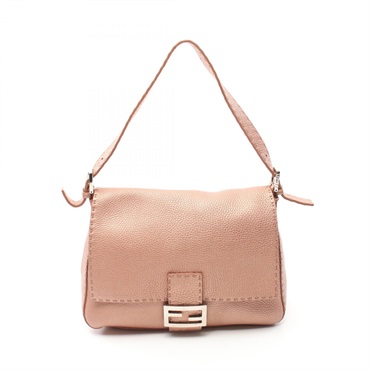 FENDI Mamma Bucket Selleria Shoulder Bag 8BR102 leather Gold Used Women