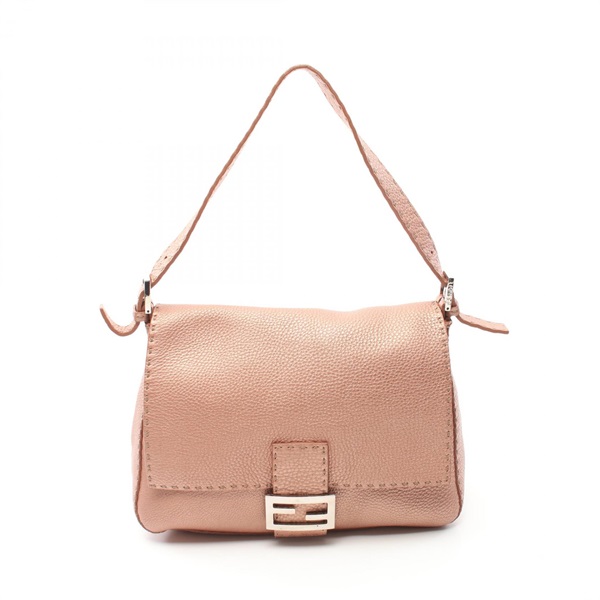 FENDI Mamma Bucket Selleria Shoulder Bag 8BR102 leather Gold Used Women