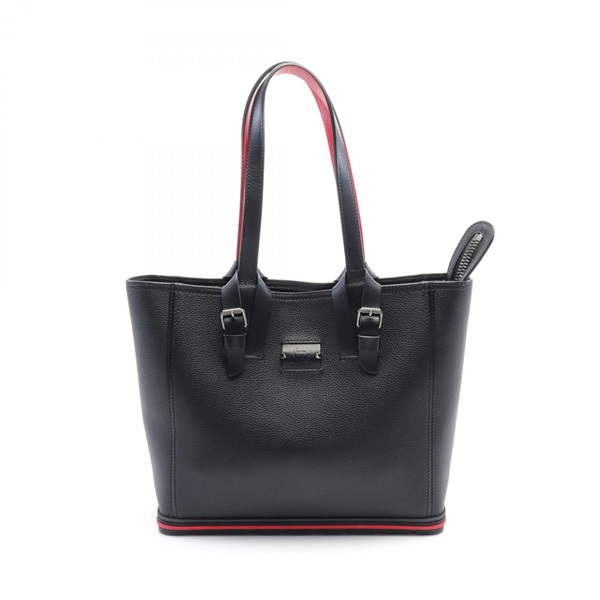 Christian Louboutin KABIKER Small Tote Bag 1205119 leather rubber Black Red Used