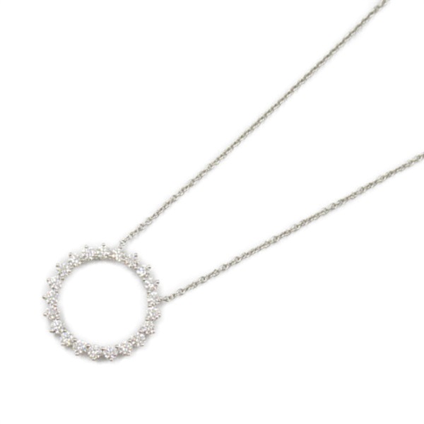 TIFFANY＆CO Open Circle Medium Necklace Pendant Pt950Platinum diamond Used women