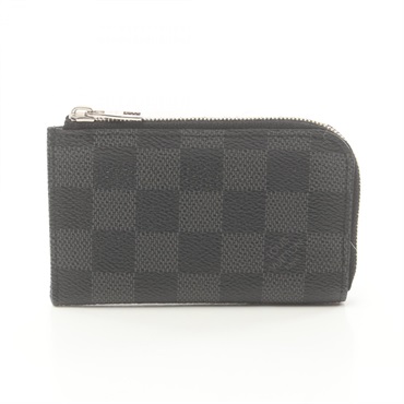 LOUIS VUITTON Porte-monnaie coin purse wallet N61237 Damier graphite Black LV