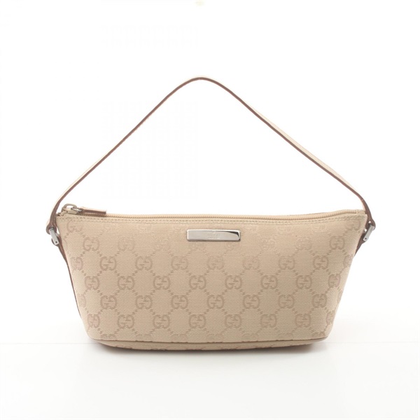 GUCCI GG canvas Hand bag purse 07198 canvas leather Beige Used