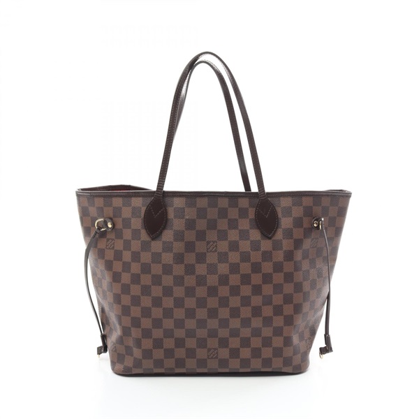 LOUIS VUITTON Neverfull MM Tote shoulder Bag N51105 Damier leather Ebene Used