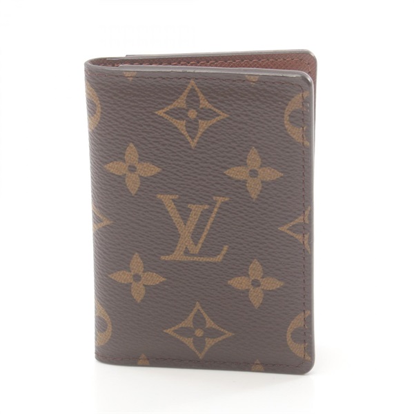 LOUIS VUITTON Organizer De Poche Card Case M60502 Monogram anvas Brown Used