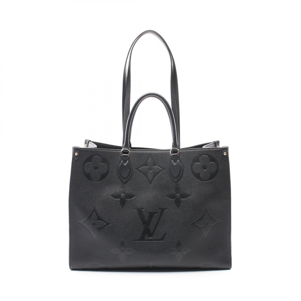 LOUIS VUITTON On The Go GM Tote Bag M44925 Monogram leather Black Used Women LV