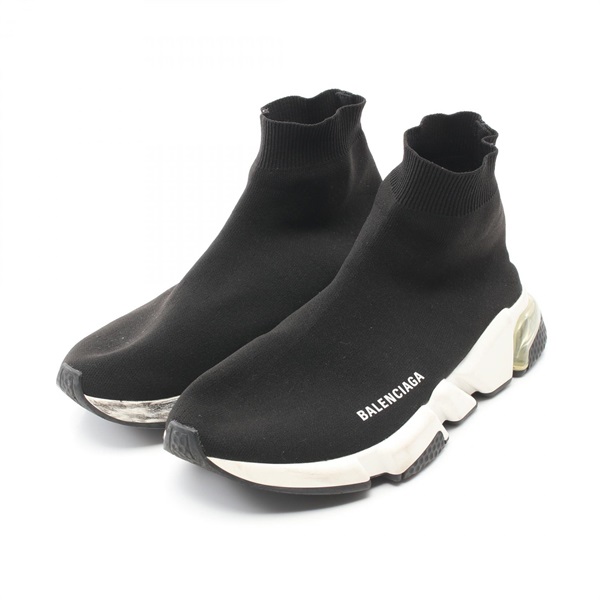 BALENCIAGA SPEED TRAINER sneakers shoes Fabric Black Used mens size 8