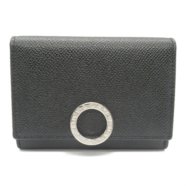 BVLGARI Bvlgari Clip Coin Purse wallet 30420 leather Black Used