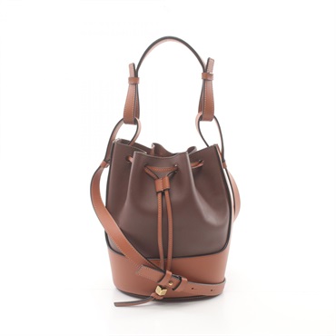 LOEWE Balloon medium Shoulder crossbody drawstring Bag 326.76AC30 leather Brown