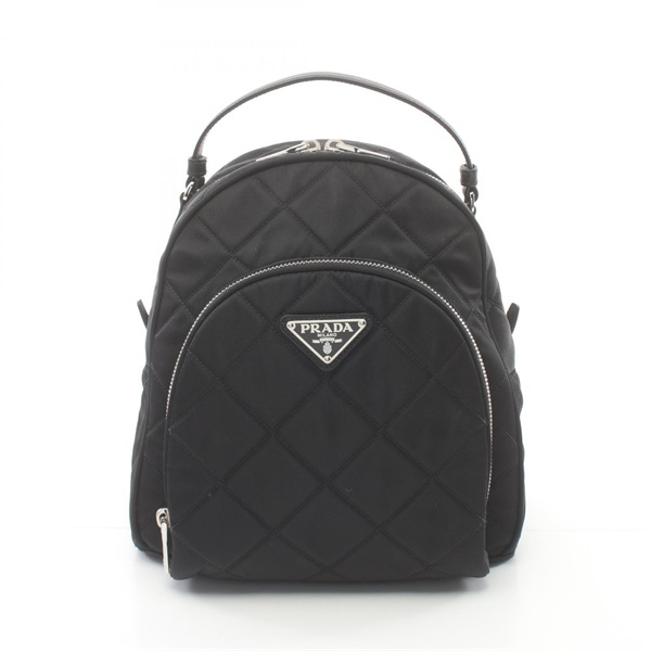 PRADA TESSUTO IMPUNTU Rucksack Backpack 1BZ066 Nylon leather Black Used Women