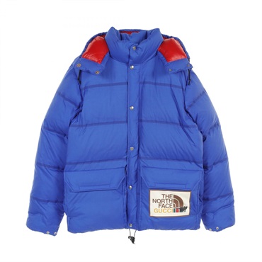 GUCCI THE NORTH FACE Down jacket M size hoodie 663753 Nylon Blue Used