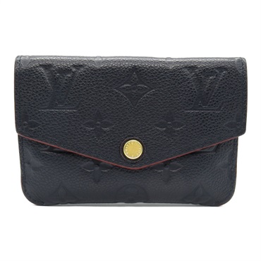 LOUIS VUITTON Pochette Cle key coin purse holder M62017 Monogram empreinte navy