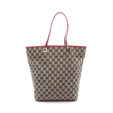 GUCCI GG canvas Tote bucket shoulder Bag 002 1098 canvas leather Beige Black Red