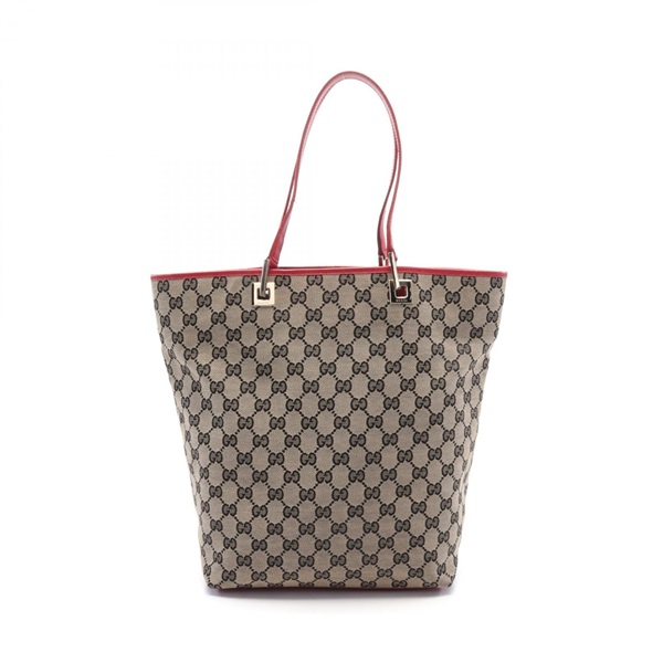 GUCCI GG canvas Tote bucket shoulder Bag 002 1098 canvas leather Beige Black Red