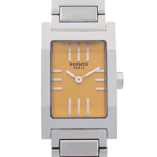 HERMES tandem Wrist Watch TA1.210 Quartz Stainless Steel Used Women