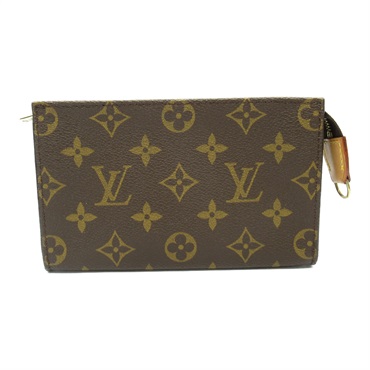 LOUIS VUITTON Pouch mini bag Monogram canvas leather Brown Used Women LV