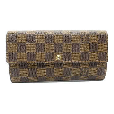 LOUIS VUITTON Portefeuille Sarah Bi-fold long wallet N61734 Damier Ebene Used LV