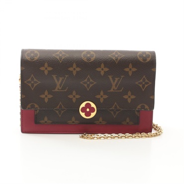 LOUIS VUITTON Portefeuille Flor Chain Shoulder Bag M69578 Monogram canvas Used