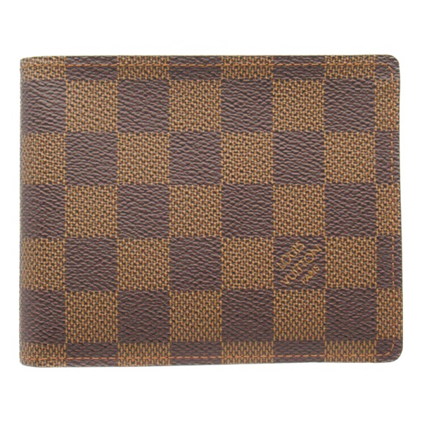 LOUIS VUITTON Portefeuille Florin Bi-fold Wallet N60011 Damier canvas Ebene Used