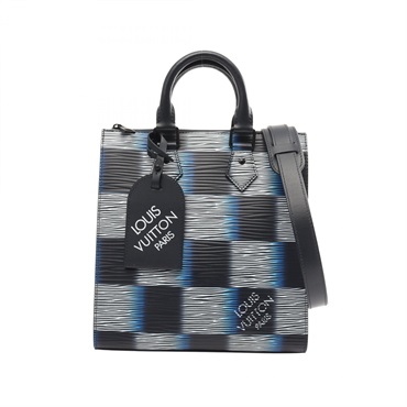 LOUIS VUITTON Sac Plat Cross XL 2way Handbag M23957 Epi leather Damier Blue Used