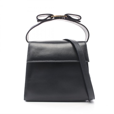 Salvatore Ferragamo Vara ribbon 2way Handbag BC213104 leather Black Used women
