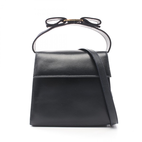 Salvatore Ferragamo Vara ribbon 2way Handbag BC213104 leather Black Used women
