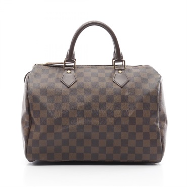 LOUIS VUITTON Speedy 30 Handbag N41531 Damier canvas Brown Ebene Used Women LV
