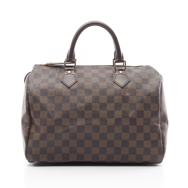 LOUIS VUITTON Speedy 30 Handbag N41531 Damier canvas Brown Ebene Used Women LV