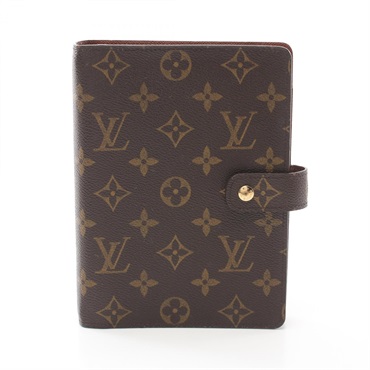 LOUIS VUITTON Agenda MM Notebook cover R20105 Monogram canvas Brown Used Women