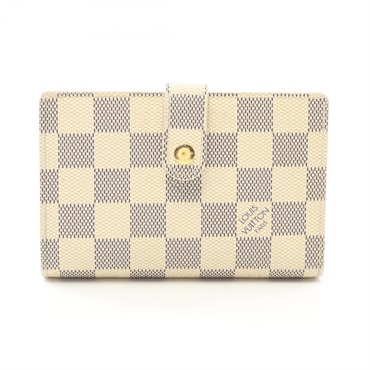 LOUIS VUITTON Portefeuille Viennois Bi-fold wallet N61676 Damier Azur White Used