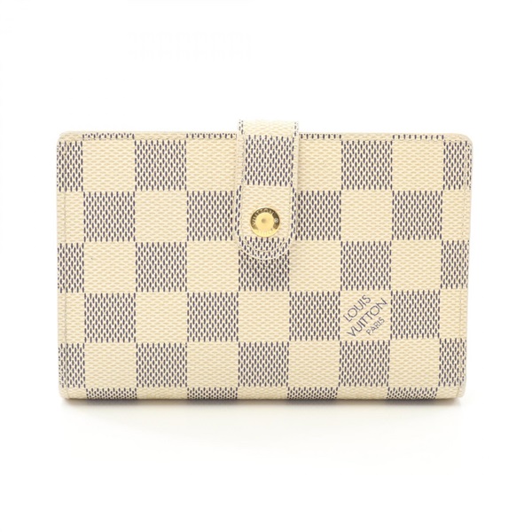 LOUIS VUITTON Portefeuille Viennois Bi-fold wallet N61676 Damier Azur White Used