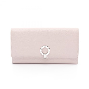 BVLGARI BVLGARI Clip Bifoldpurse wallet leather Pink Used Women SHW