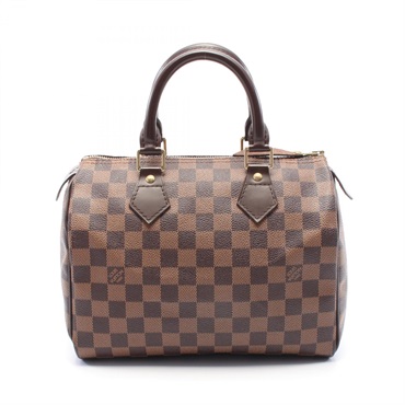 LOUIS VUITTON Speedy 25 Hand bag N41532 Damier canvas leather Brown Ebene Used
