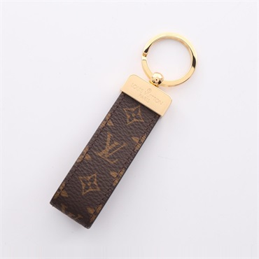 LOUIS VUITTON Porte Cle Dragonne key ring M65221 Monogram canvas Brown Used LV