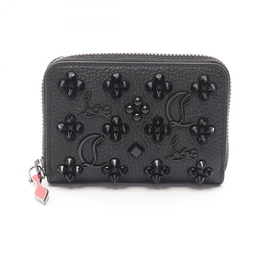 Christian Louboutin PANETTONE zip around wallet coin purse 3175223 leather black