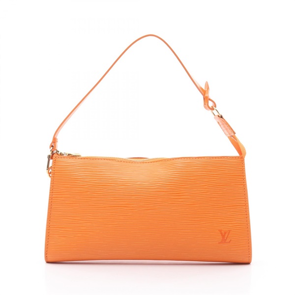 LOUIS VUITTON Pochette Accessoires Hand bag M5294H Epi leather Mandarin Used LV