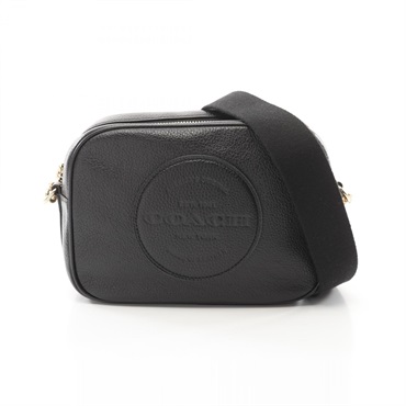 COACH Dempsey Camera Shoulder crossbody Bag C2828 leather Black Used Women