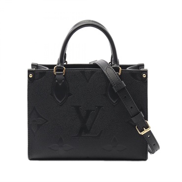 LOUIS VUITTON On the Go PM Shoulder Handbag M45653 Monogram leather Black Used
