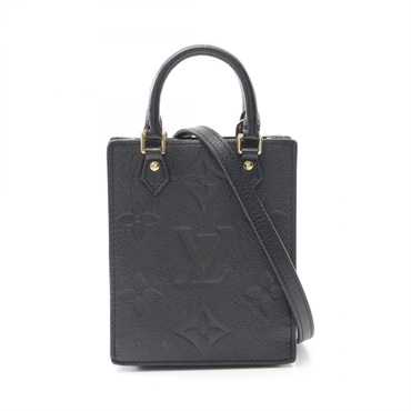 LOUIS VUITTON Petit Sac Plat 2Way Shoulder Handbag M81417 Monogram Empreinte